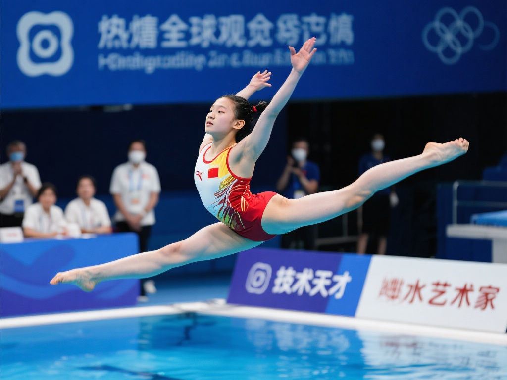 陈芋汐的表现不仅赢得了评审裁判的一致好评